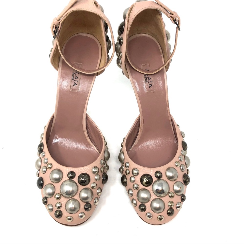 ✨Azzedine Alaïa✨ Bubble Nude Ankle Strap Pumps 37
